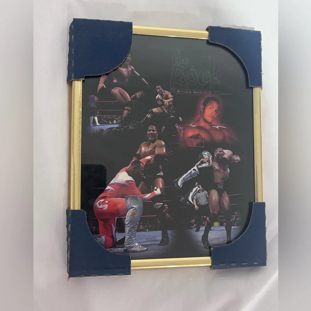 Vintage 90’s WWF The Rock Photo Picture Art Wrestling Norman James Poster 8 x 10